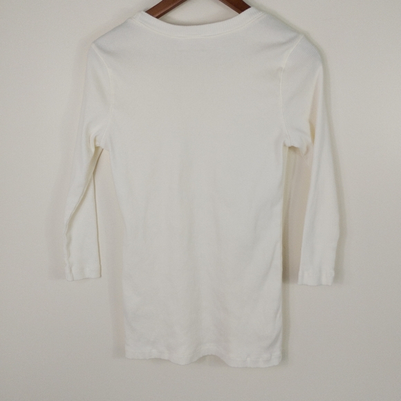 Segments Organic Cotton Ribbed Top White Large - Picture 7 of 7